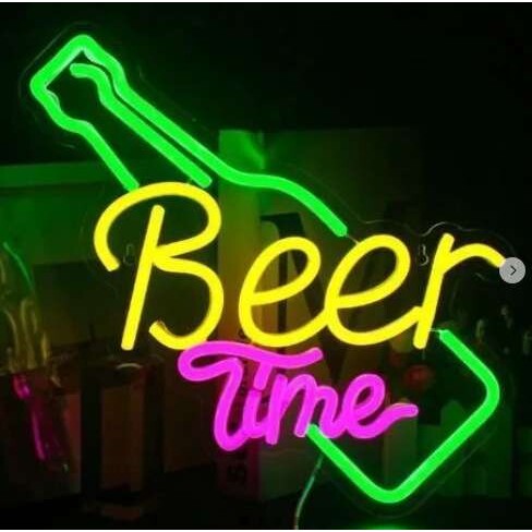 亚马逊Temu外贸酒吧Bar啤酒Beer酒杯鸡尾酒装饰灯造型霓虹灯定 制