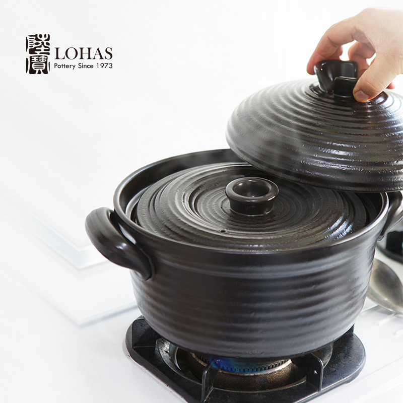 陸寶陶瓷鍋雙層蓋燉煮鍋