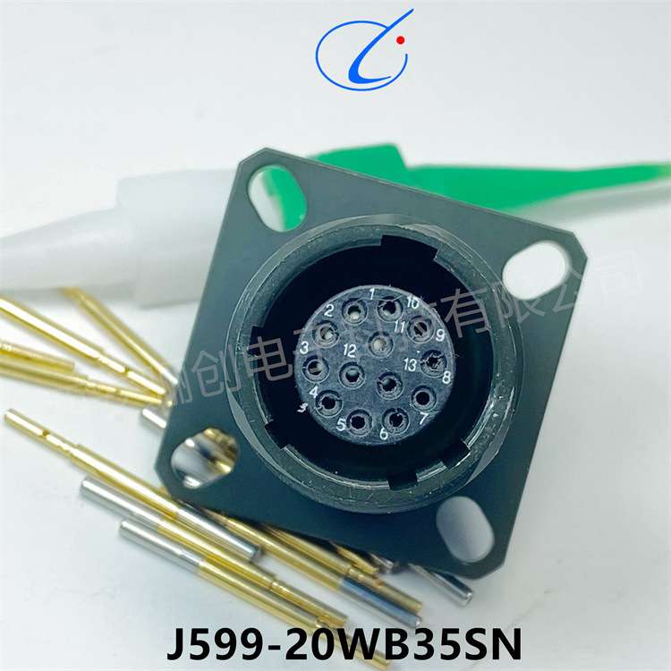 骊创圆形连接器J599/26MWB99SN J599/26MWB35PNJ599 20WB35PN头座 - 实物图