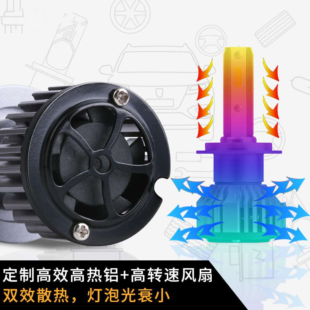 汽车led大灯新款H4H7远近一体LED头灯大功率芯片F3车灯改装