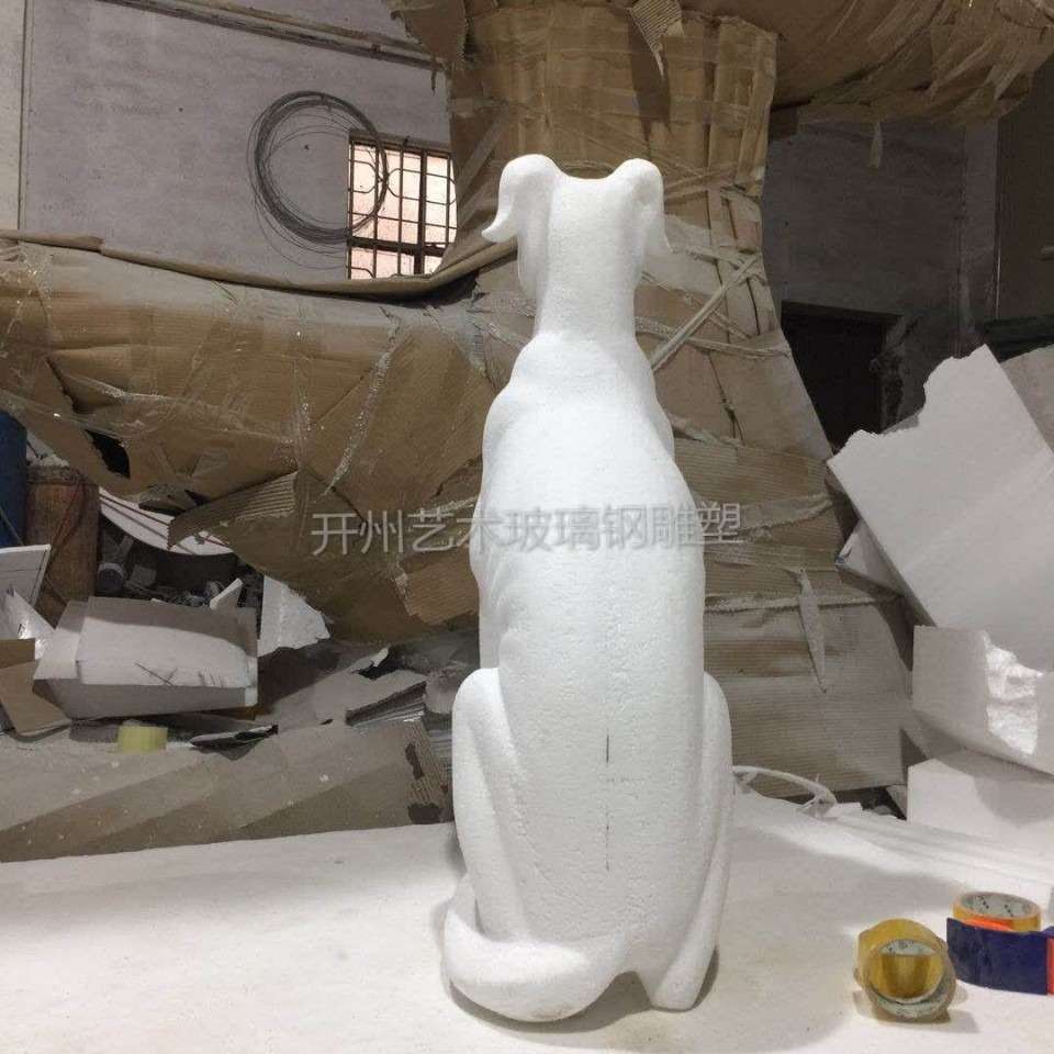 户外摆件大号落地狗仿真狗模型现代欧式简约风轻奢玻璃钢商场摆件