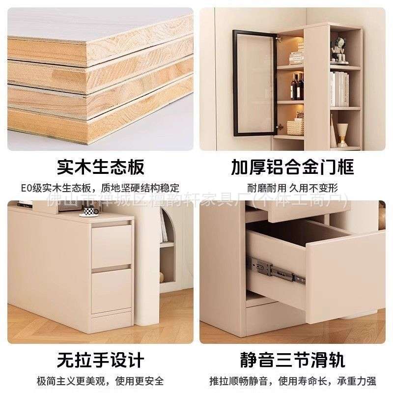 实木角柜边柜转角置物柜客厅简约夹缝柜侧边柜书房储物柜沙发房间