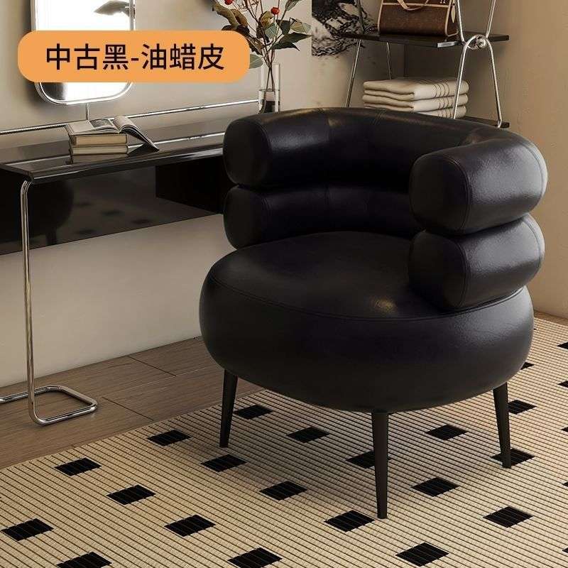 家用卧室轻奢化妆椅梳妆台凳子舒适久坐椅子休闲单人沙发美甲椅子