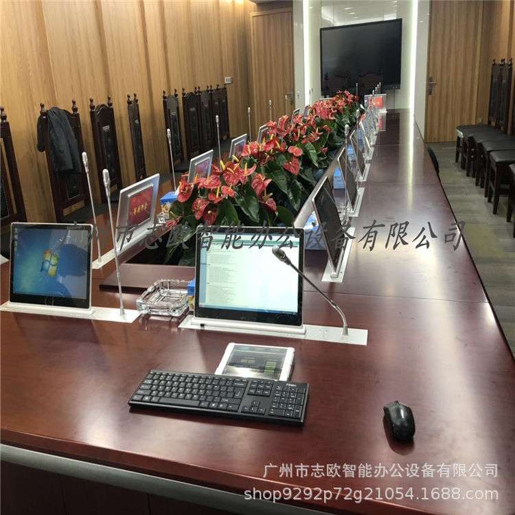 无纸化会议系统终端液晶屏隐藏式升降机厂家显示屏可隐藏升降器