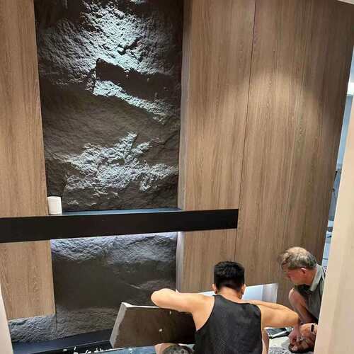 pu石皮大板轻质文化石仿真石皮墙面装饰砖别墅聚氨酯材料厂家供应