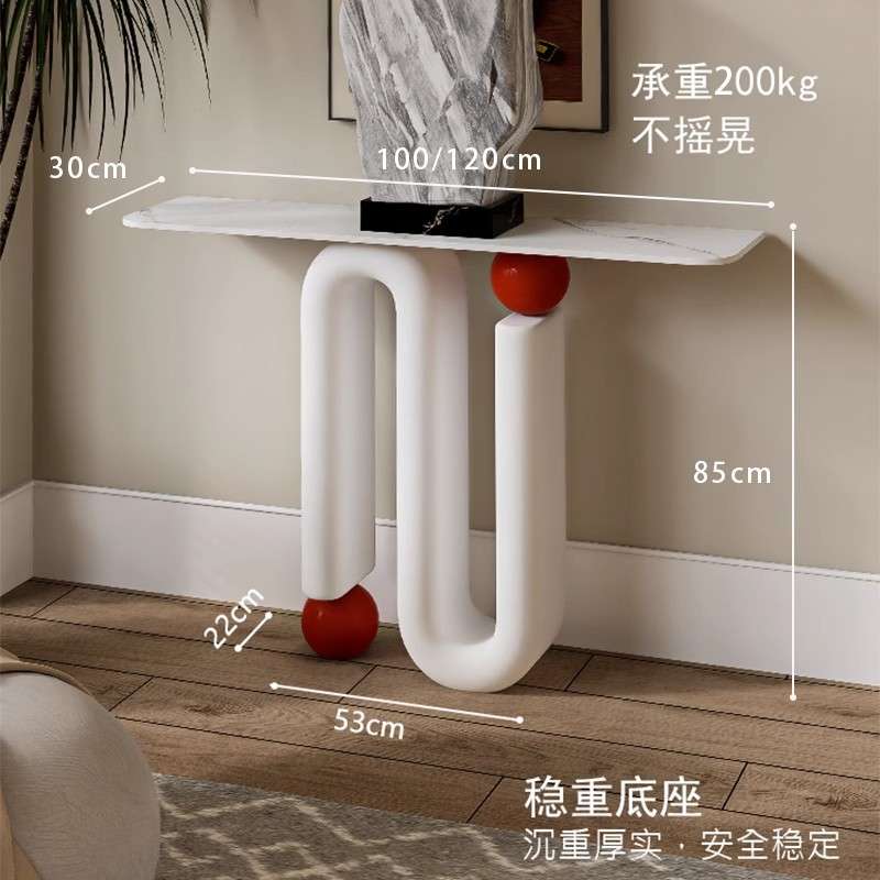水管设计师玄关台轻奢玄关桌靠墙条案意式极简装饰玄关柜艺术现代