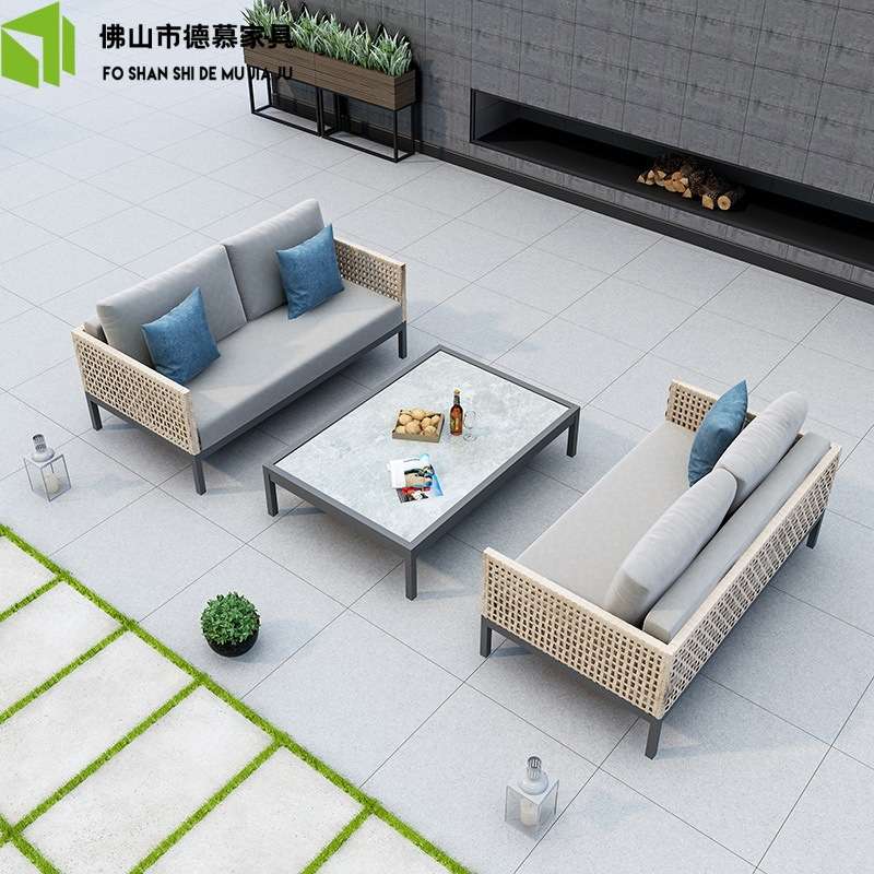 户外藤沙发休闲转角藤编沙发组合室外阳台露台酒店庭院花园设计师
