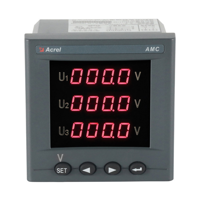 安科瑞AMC96数码管显示三相电流电压表面板安装