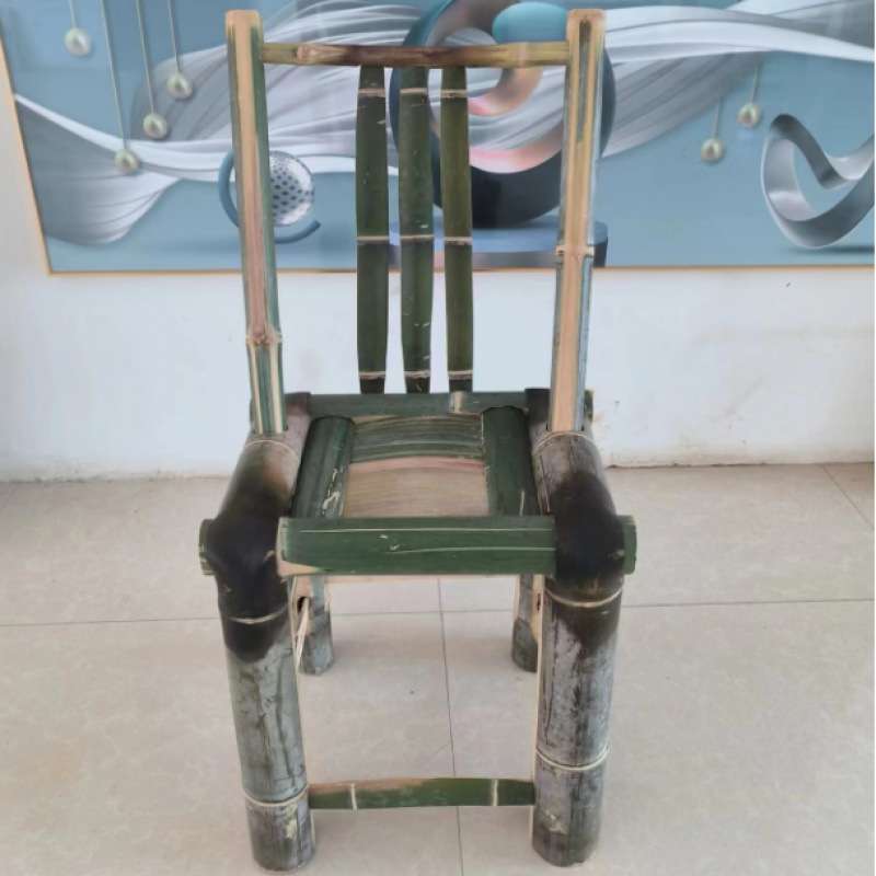 竹子椅子制作湖南农家楠竹老式竹椅凳子餐厅椅子办公室竹椅亚马逊