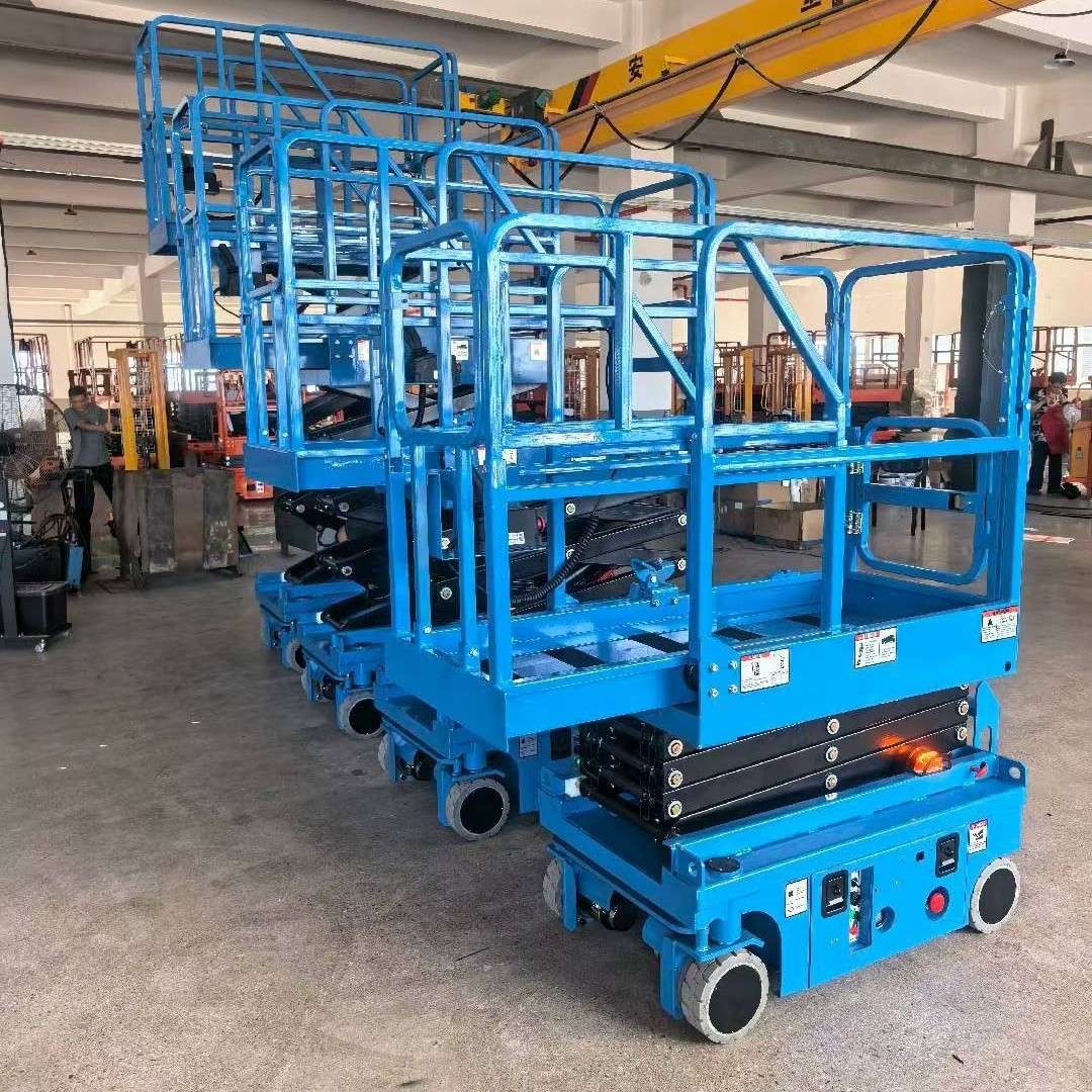 普尔夫移动剪叉式小型高空作业车全自行升降机电动液压升降平台