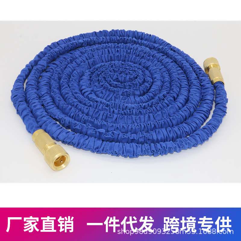 厂家 亚洲全铜快接天然橡胶抗寒耐冻三倍花园伸缩水管25-150FT