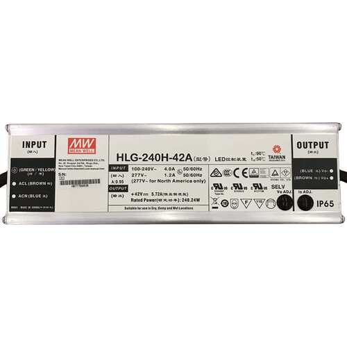 明纬电源 HLG-240H-42  240WLED高架照明电源