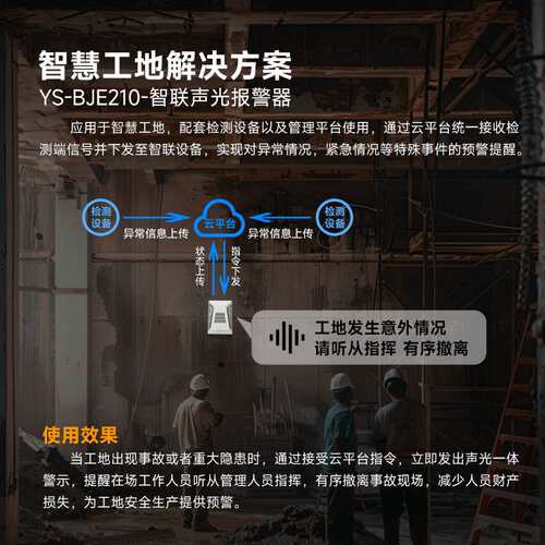 杭亚YS-BJE210无线联网声光报警器tcp通讯协议RJ45有线联网报警器