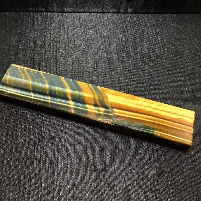 东海水晶 天然蓝虎晶石虎眼石黄虎眼镇纸蓝虎眼条纹