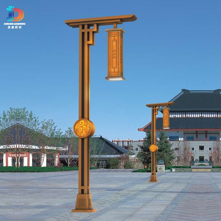 新中式户外花园电镀景观灯不锈钢拉丝香槟金小区房地产装饰庭院灯