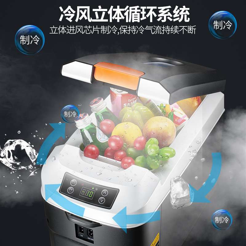 SAST车载冰箱车家两用12V/220V汽车冷藏箱移动小冰箱卧式11L