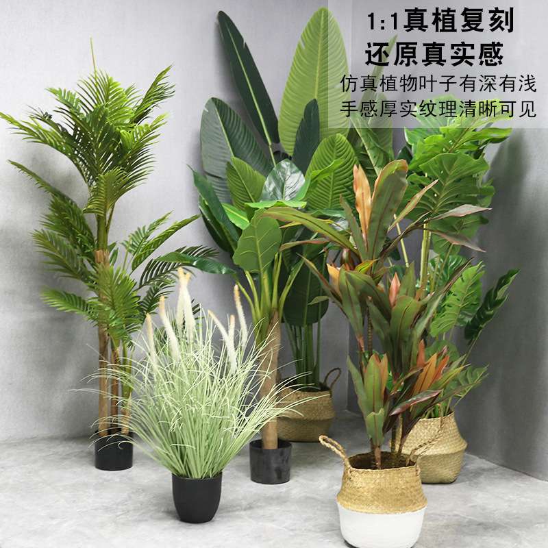 仿真树仿真绿植盆栽室内大型植物装饰假树摆件天堂鸟旅人蕉