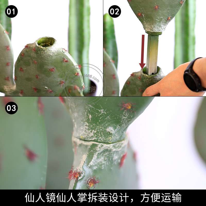 大型仿真仙人掌假植物仿生绿植盆栽室内装饰沙生植物仙人镜高仿真
