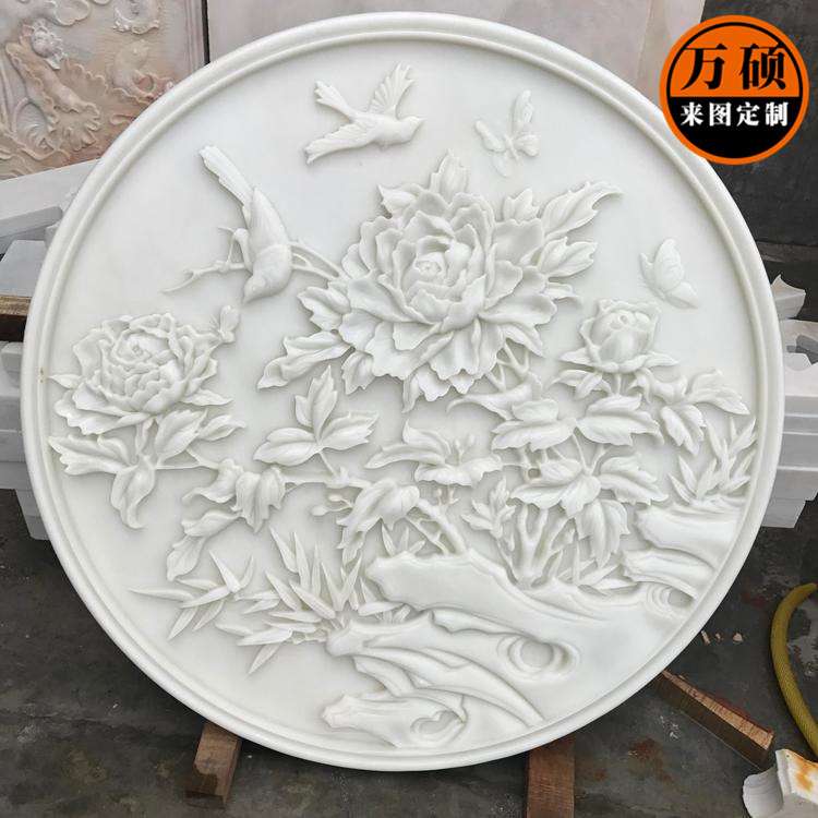 曲阳石雕石材雕刻雕花汉白玉龙浮雕动物人物风景花草浮雕装饰画