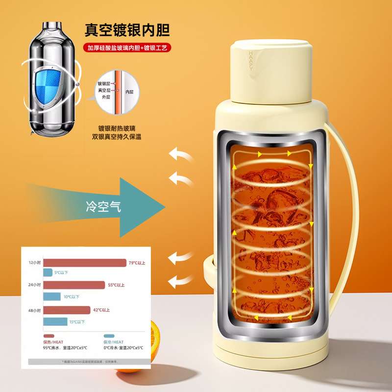 保温水壶暖瓶开水瓶热水保温壶大容量保温瓶水壶家用玻璃轻奢高级