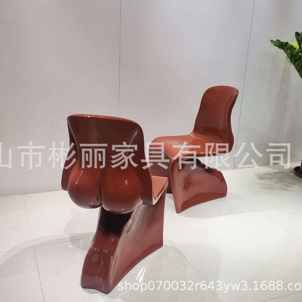 创意个性他和她椅设计师玻璃钢人体造型导台餐椅现代简约美女椅子