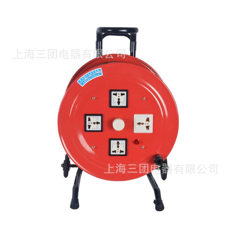 移动电缆盘3*6㎡+1*4㎡ 32A拖线盘收线器 工程手提电缆盘380V50米
