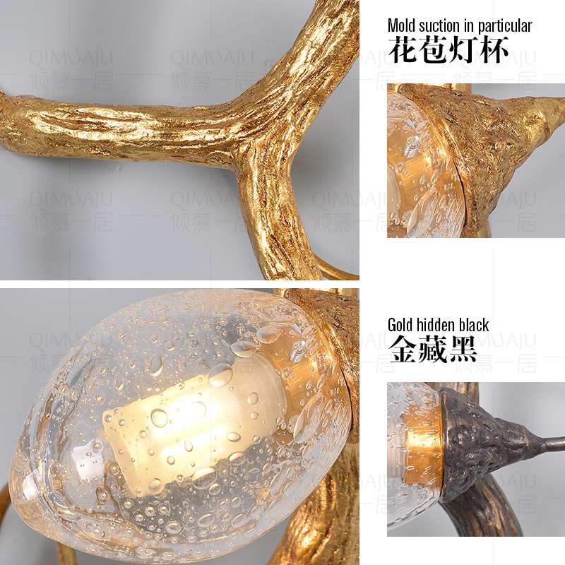 倾慕一居手工全铜美式乡村豪华别墅酒店创意个性轻奢全铜壁灯