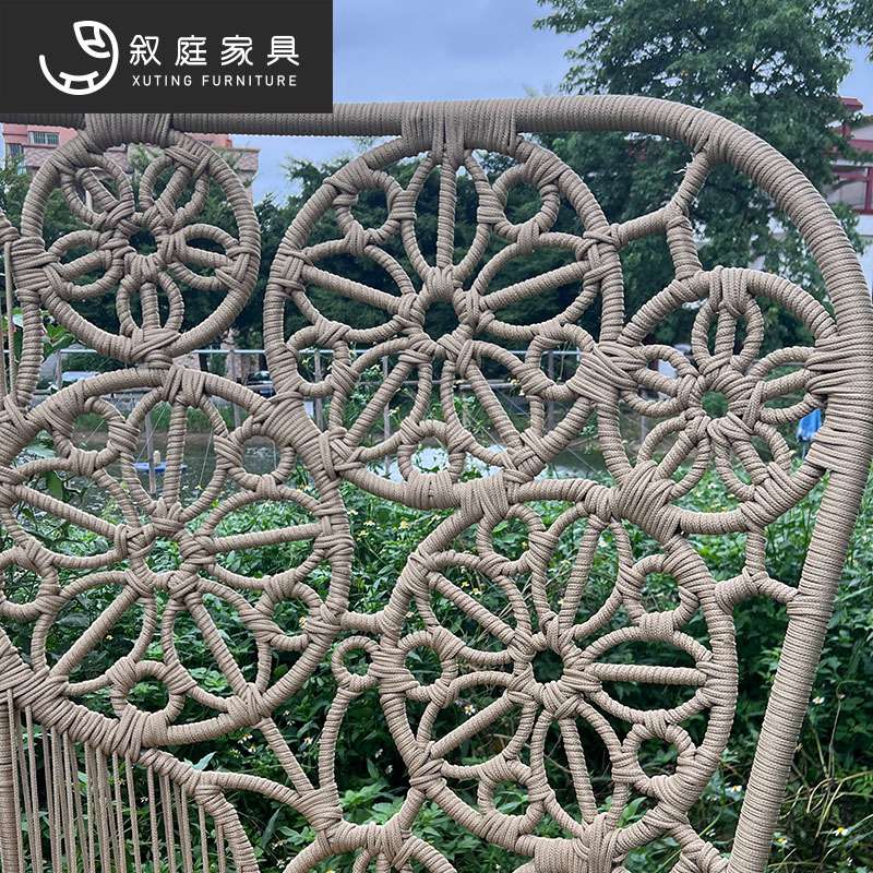 户外藤编沙发休闲简约异形藤椅沙发设计师露天室内外花园庭院桌椅