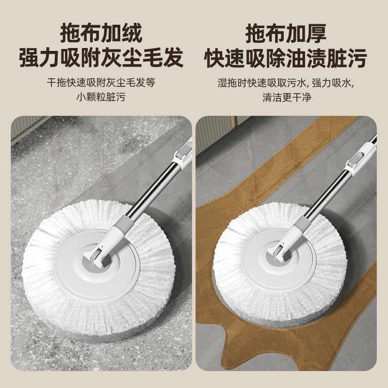 新款家用懒人拖把桶旋转抹布拖布桶免手洗自动脱水甩干墩布单桶图片