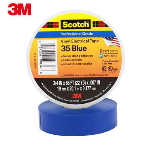 3MScotch35# 优质PVC相色绝缘胶 进口电工胶带耐高温耐候阻燃