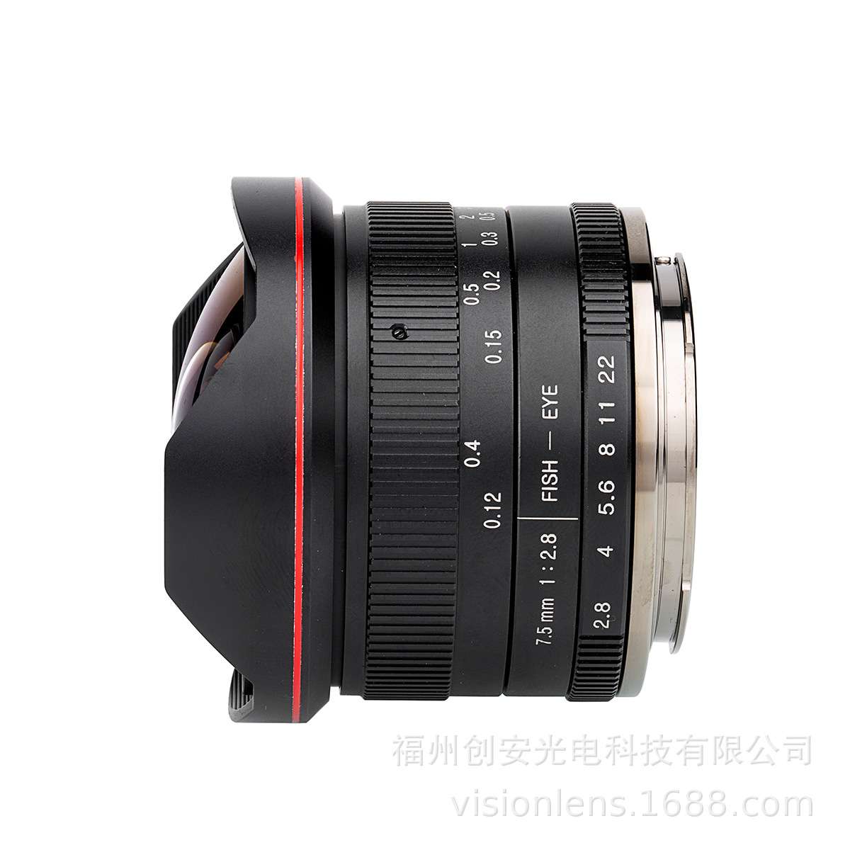 7.5mm D/F2.8 180°定焦单反广角人像镜头卡口版 APS-C E卡口