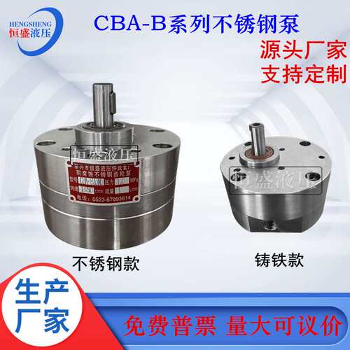 耐腐蚀CBA-B0.5NS 4NS 20NS 63NS 80NS B100NS高温不锈钢齿轮泵