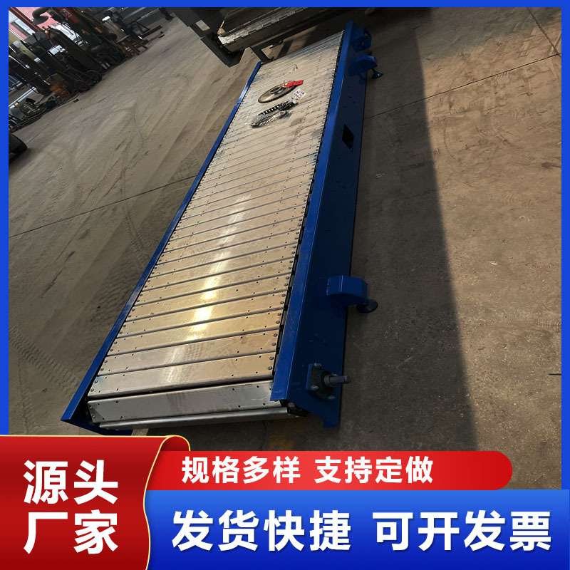 不锈钢扣板式链板输送机工业重载流水线食品耐高温金属扣板传送机