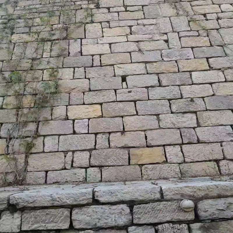 石条老式花岗岩老石板石材庭院踏步汀步石仿古建筑工程天然
