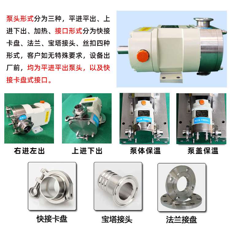 高粘度输送泵火锅底料胶体泵面糊蜂蜜糖浆不锈钢凸轮转子泵