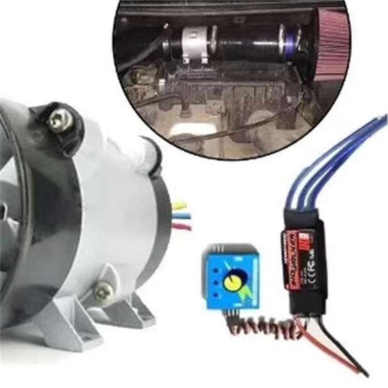 进口暴力金属涵道电机 高转速涡轮增压风机 12V16.5A直流无刷风扇