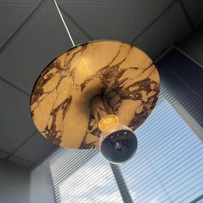 餐厅吊灯大理石单头餐桌卧室床头吧台上方设计感