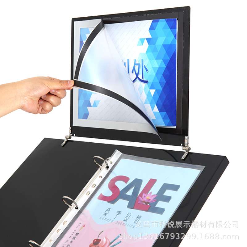 餐厅门口立式翻页菜谱菜单展示架售楼部活页资料公示架引导牌