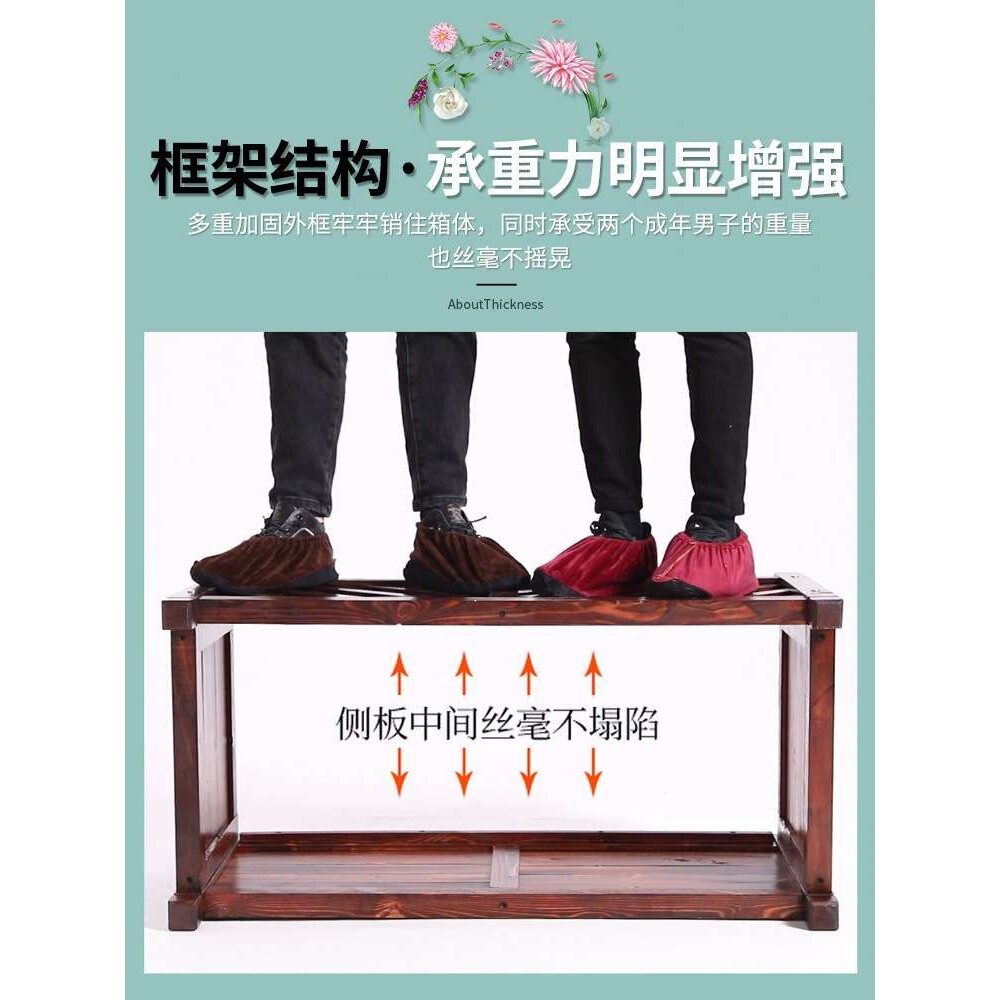 防腐木花箱户外庭院阳台种菜箱碳化木花盆长方形种植箱大号木花槽