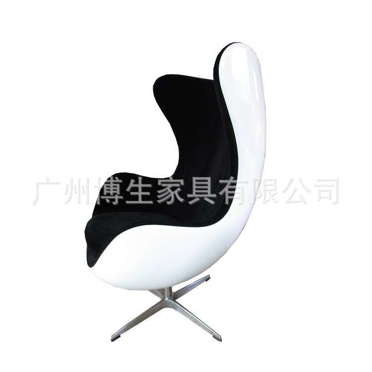 现代造型 玻璃钢鸡蛋壳 外背烤漆 旋转电脑鸡蛋椅 咖啡酒吧休闲椅