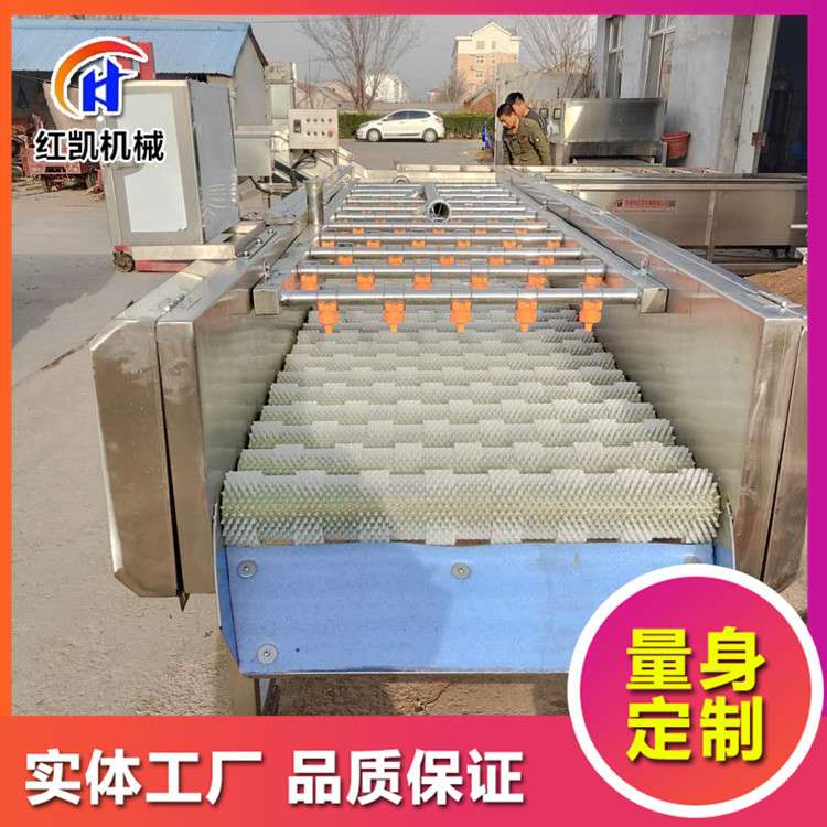 大连牡蛎扇贝毛辊清洗机 生蚝美贝高压喷淋毛刷清洗机 贝壳类