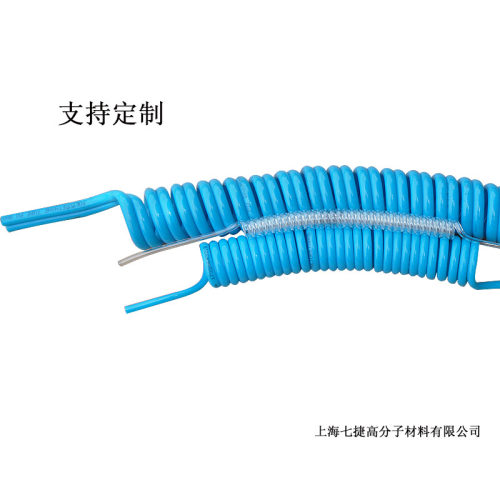 高压PU弹簧管4 6 8 10 12mm空压机气泵伸缩螺旋气管耐磨螺纹软管