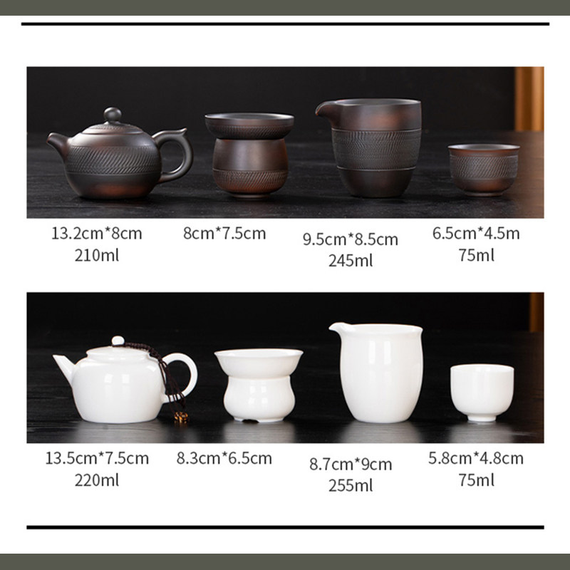 收纳盒功夫茶具茶盘套装旅行便携包建水紫陶茶壶茶杯紫砂陶瓷白瓷