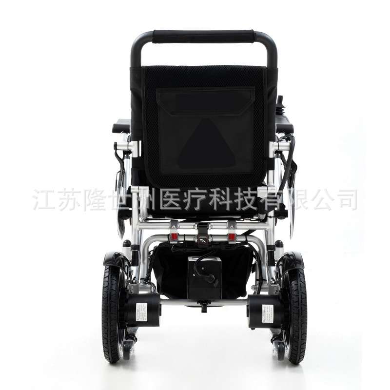 跨境新款铝合金可折叠电动轮椅超轻便可上飞机地铁老人智能代步车