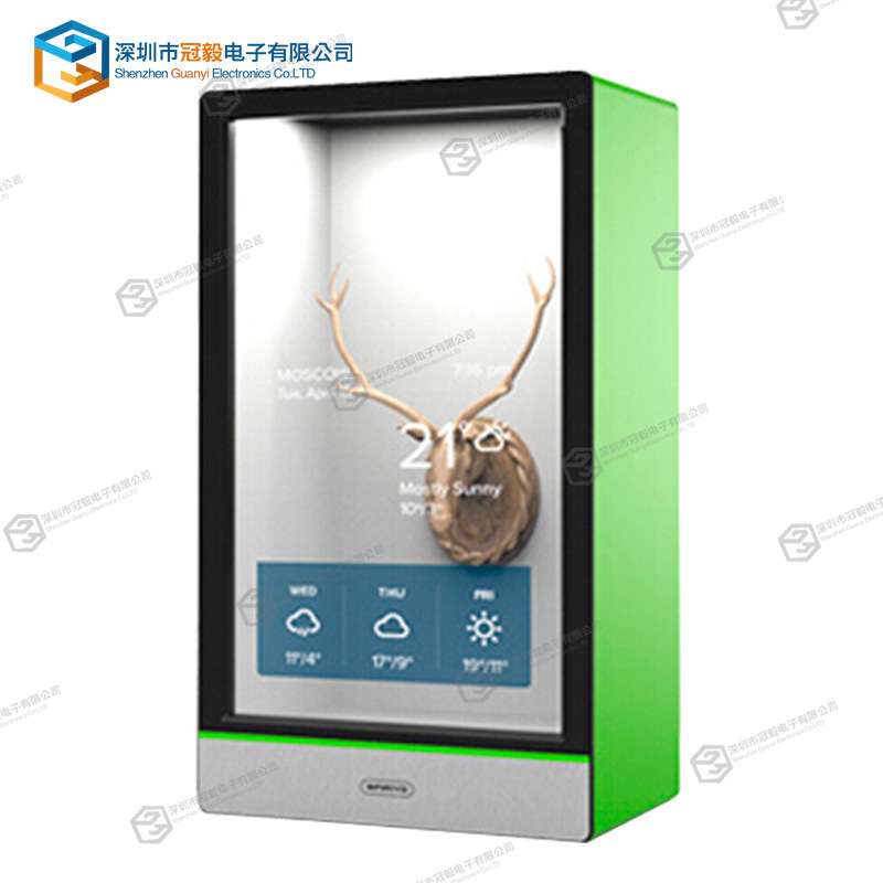 32寸透明液晶屏展示柜LED互动触摸液晶显示屏3D透明橱窗厂家直销