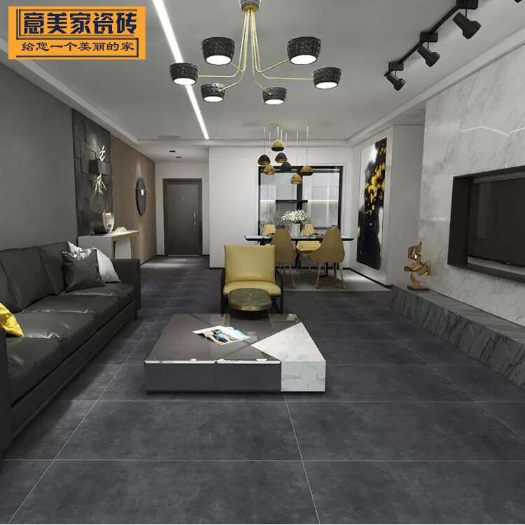 仿古砖600X1200水泥灰色大板瓷砖商场哑光防滑LOFT地板砖工程瓷砖