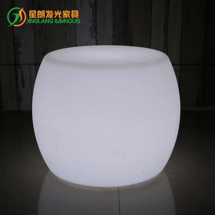 星朗LED发光凳子遥控七彩塑料吧椅户外吧台凳酒吧发光家具KTV吧凳