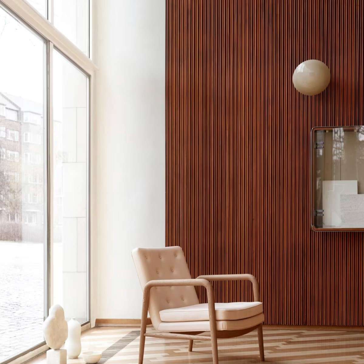 意式极简休闲吧客厅艺术实木布艺沙发甜品店奶茶店洽谈座椅接待