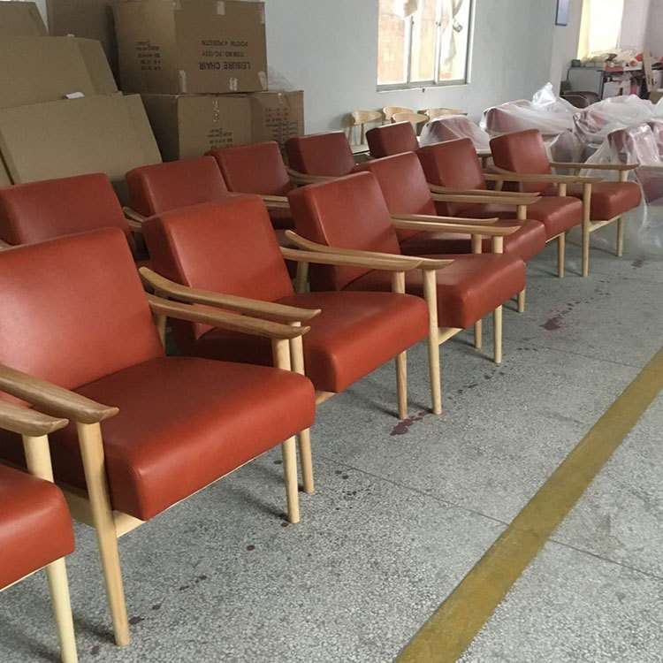 休闲实木茶西餐咖啡厅扶手围椅奶茶甜品店售楼部休闲椅办公室椅子