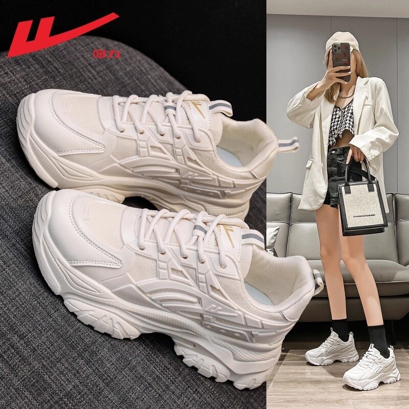 春季百搭厚底增高女款老爹鞋